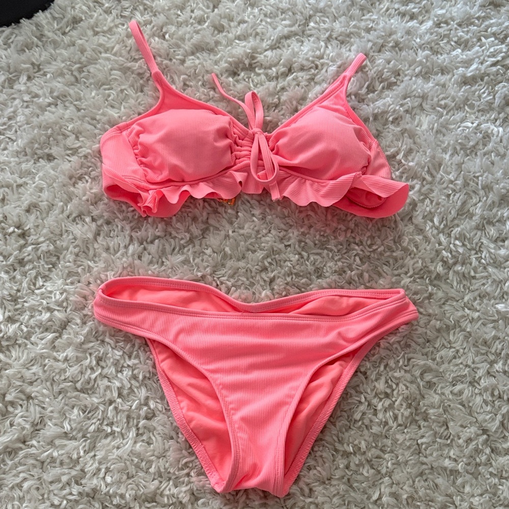 No Boundaries Coral Bikini Set